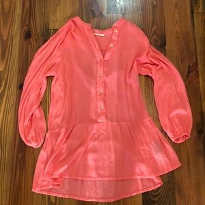 Coral blouse